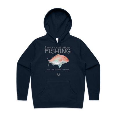 I Only Care About Fishing - AS Colour Womens Stencil Hood Thumbnail