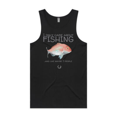 I Only Care About Fishing - AS Colour Mens Lowdown Singlet Thumbnail