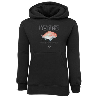 I Only Care About Fishing - JB's Kids Fleecy Hoodie Thumbnail