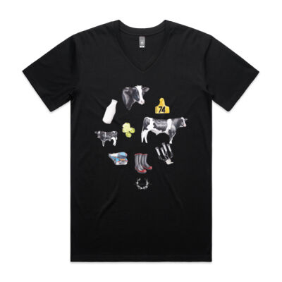 Dairy For Life - AS Colour Mens Staple V Neck Tee Thumbnail